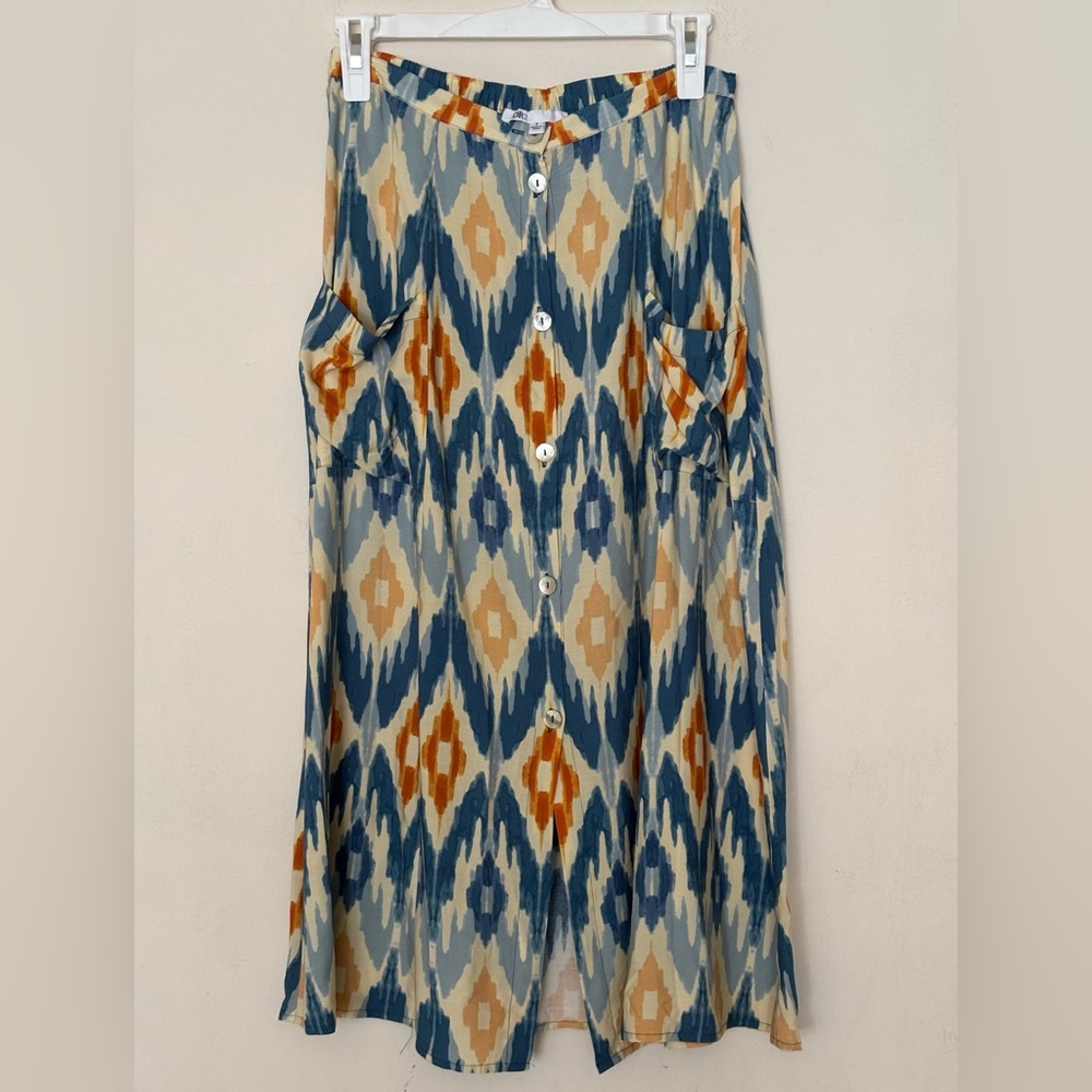 DR2 Multicolor Geometric Midi Skirt Size Small - Picture 4 of 11